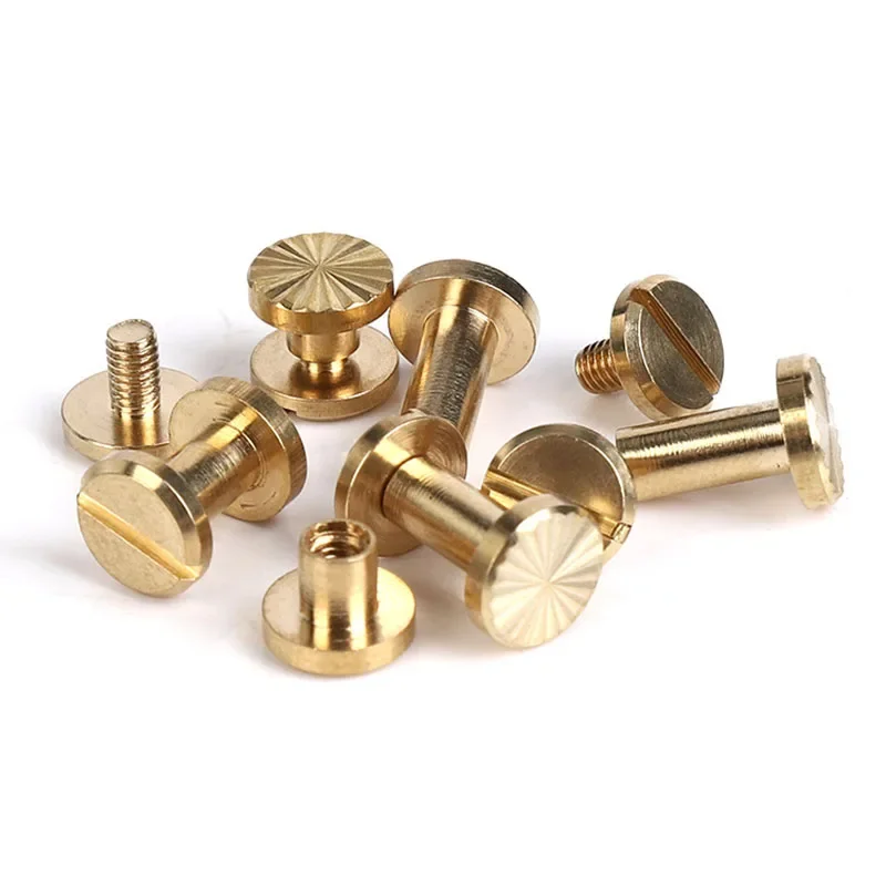 Body Jewelry Chicago - 10pcs Brass Binding Chicago Screws Nails