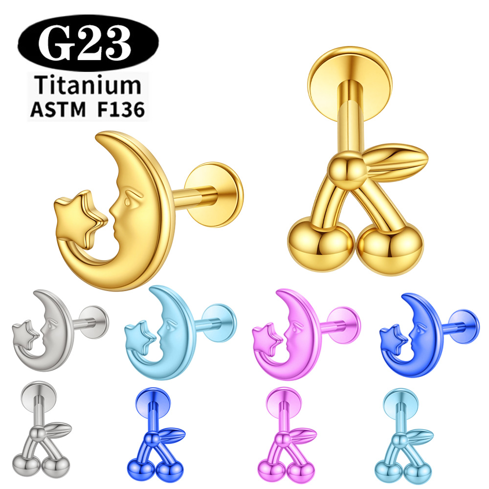 Body Jewelry Internally Threaded - Implant Grade ASTM F136 Titanium Anodizing