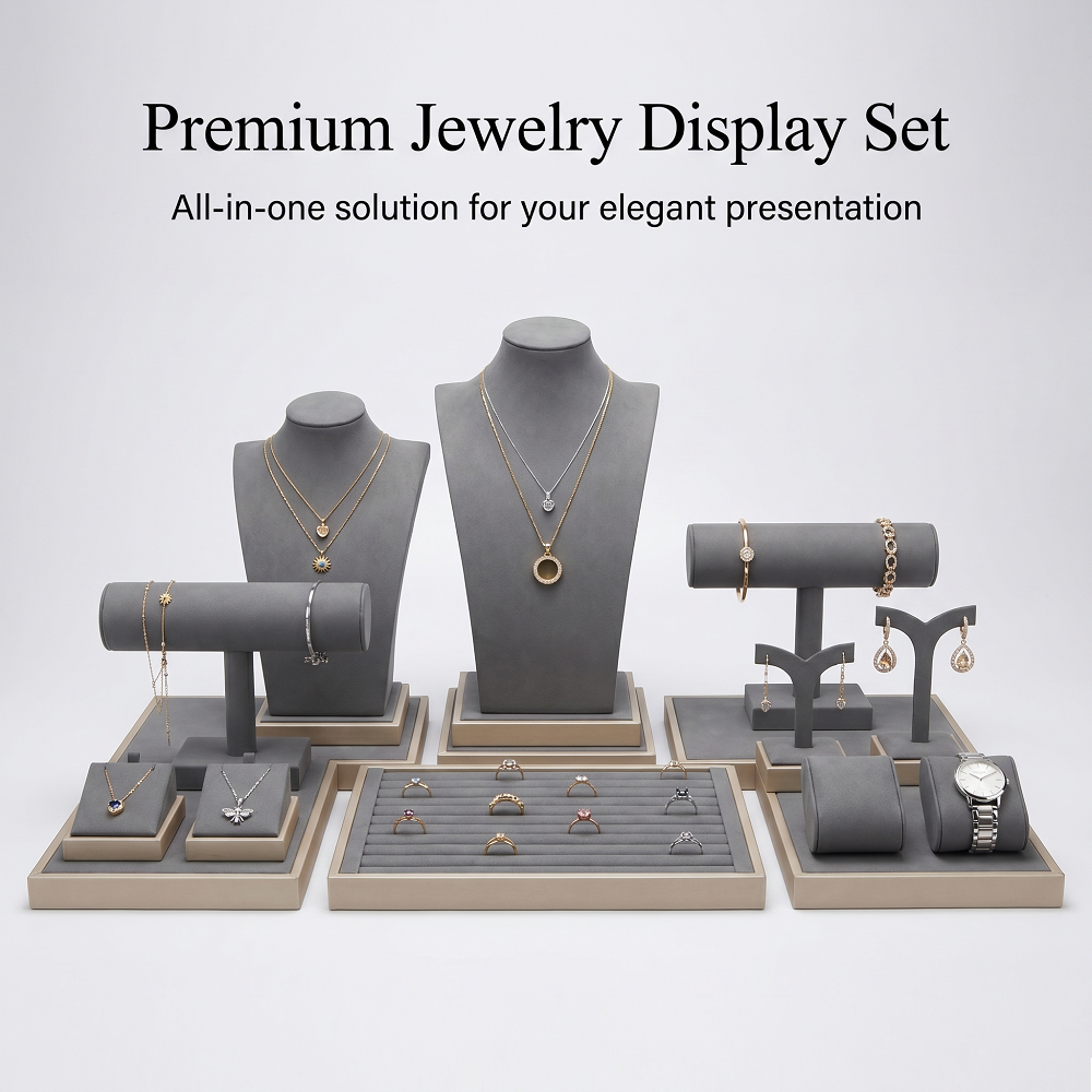 Body Jewelry Holder - Microfiber Jewelry Display Set Complete Jewelry