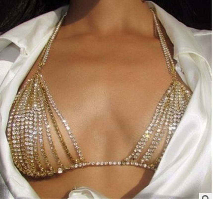 Body Jewelry Rhinestone - Summer Sexy Shiny Crystal Rhinestone Bra