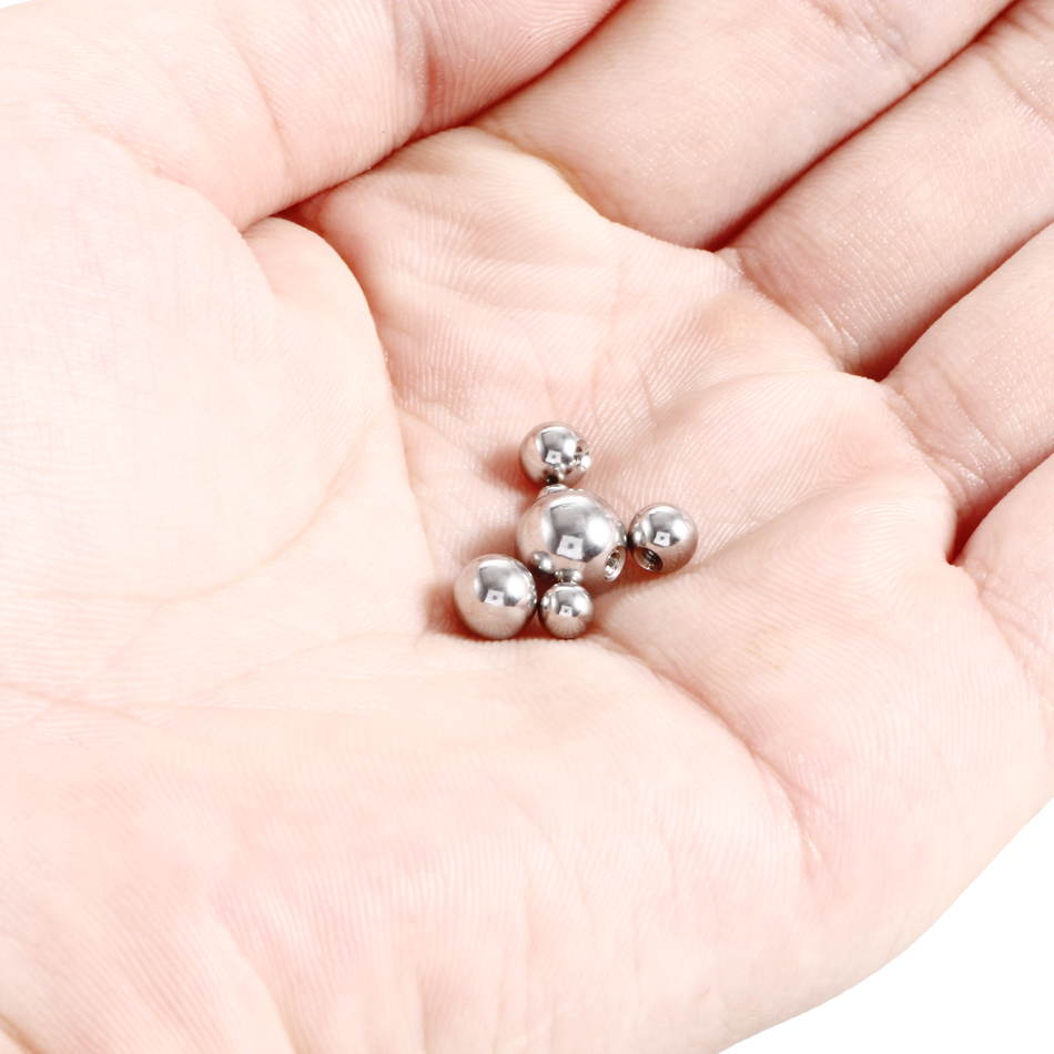 100pcs/lot 16G 14G Steel Screw - Body Jewelry Nipple Rings reseña y precio
