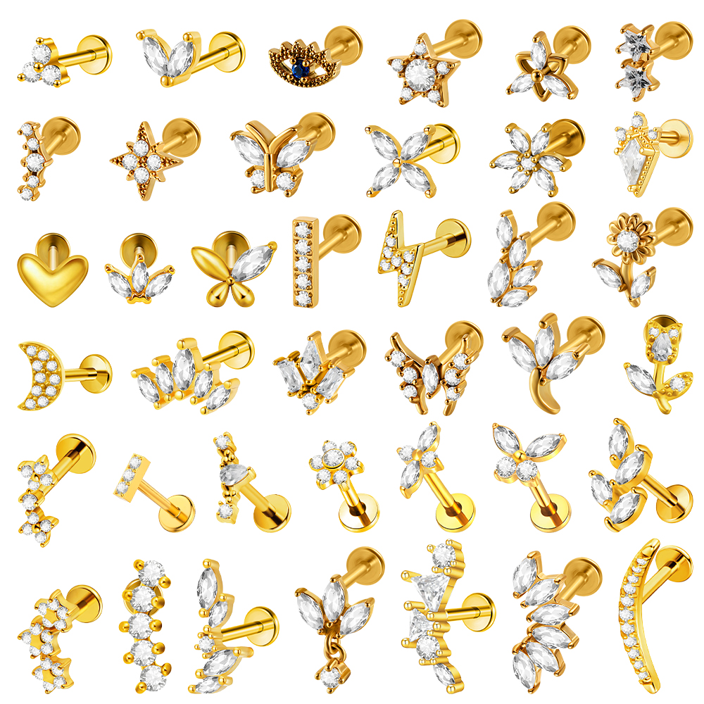 1PC Stainless Steel Lip Studs  - Body Jewelry Internally Threaded reseña y precio