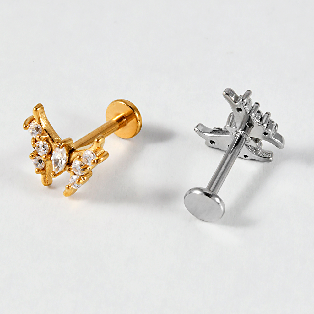 1PC Stainless Steel Lip Studs  - Body Jewelry Internally Threaded reseña y precio