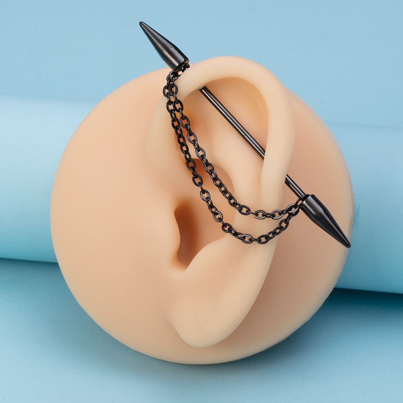 1pc Industrial Piercing Barbel - Industrial Barbell Long reseña y precio