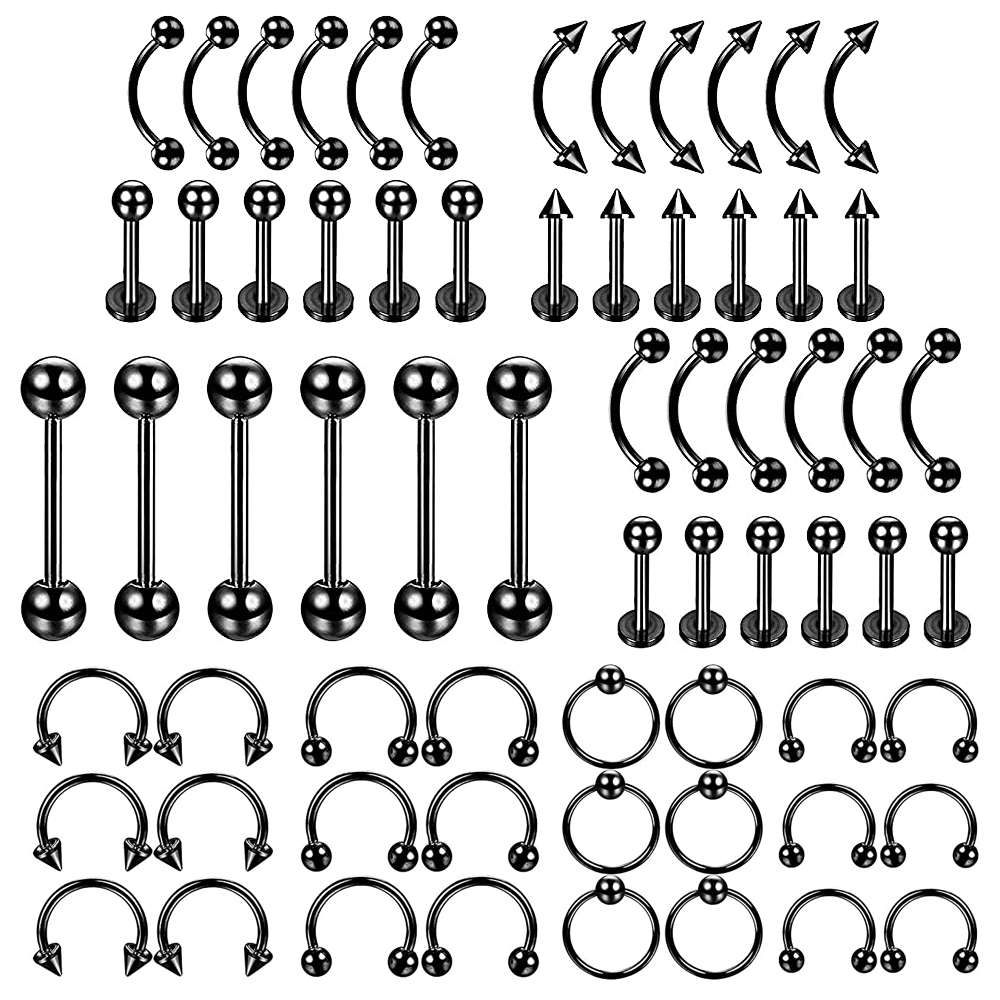 6 PCS Professional Piercing Ki - Body Jewelry Nipple Rings reseña y precio
