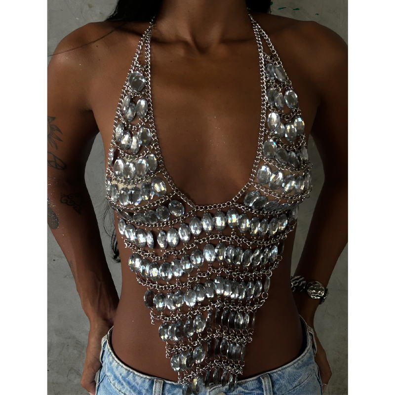 Handmade Backless Rhinestone S - Body Jewelry Art reseña y precio