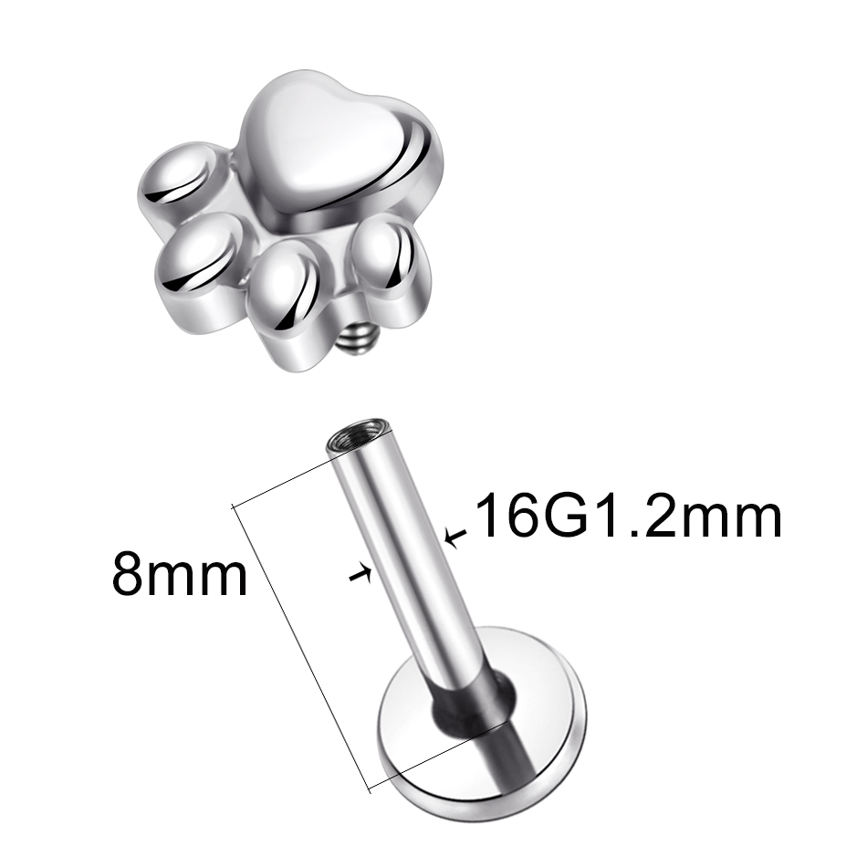 1pcs Implant Grade Titanium Pu - Body Jewelry Internally Threaded reseña y precio