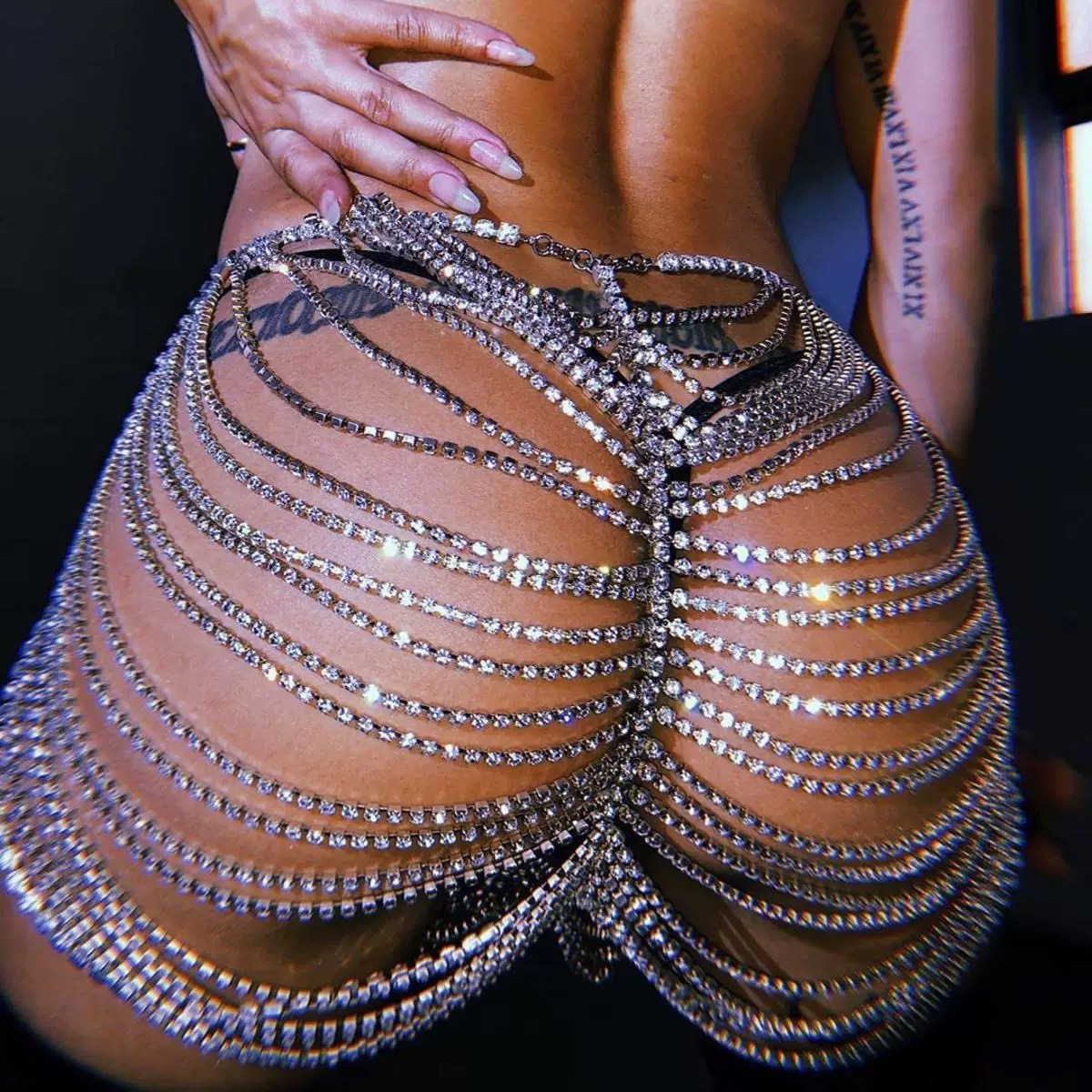 1pcSexy Fashionable Rhinestone - Body Jewelry Rhinestone reseña y precio
