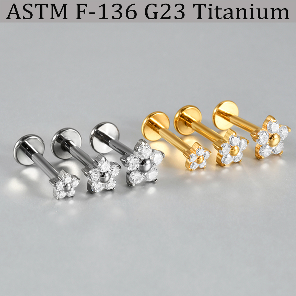 1/5PCS F-136 Implant Titanium  - Body Jewelry Internally Threaded reseña y precio