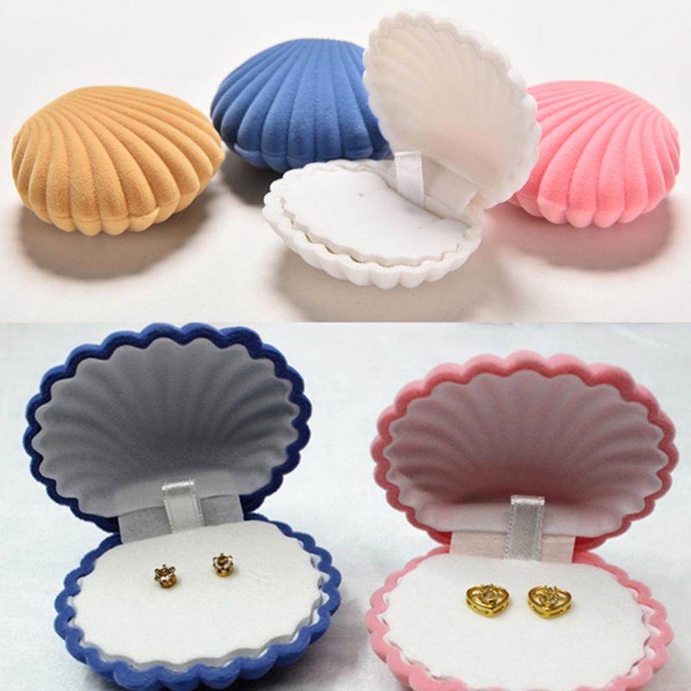 New Cute Shell Velvet Gift Box - Body Jewelry Display reseña y precio