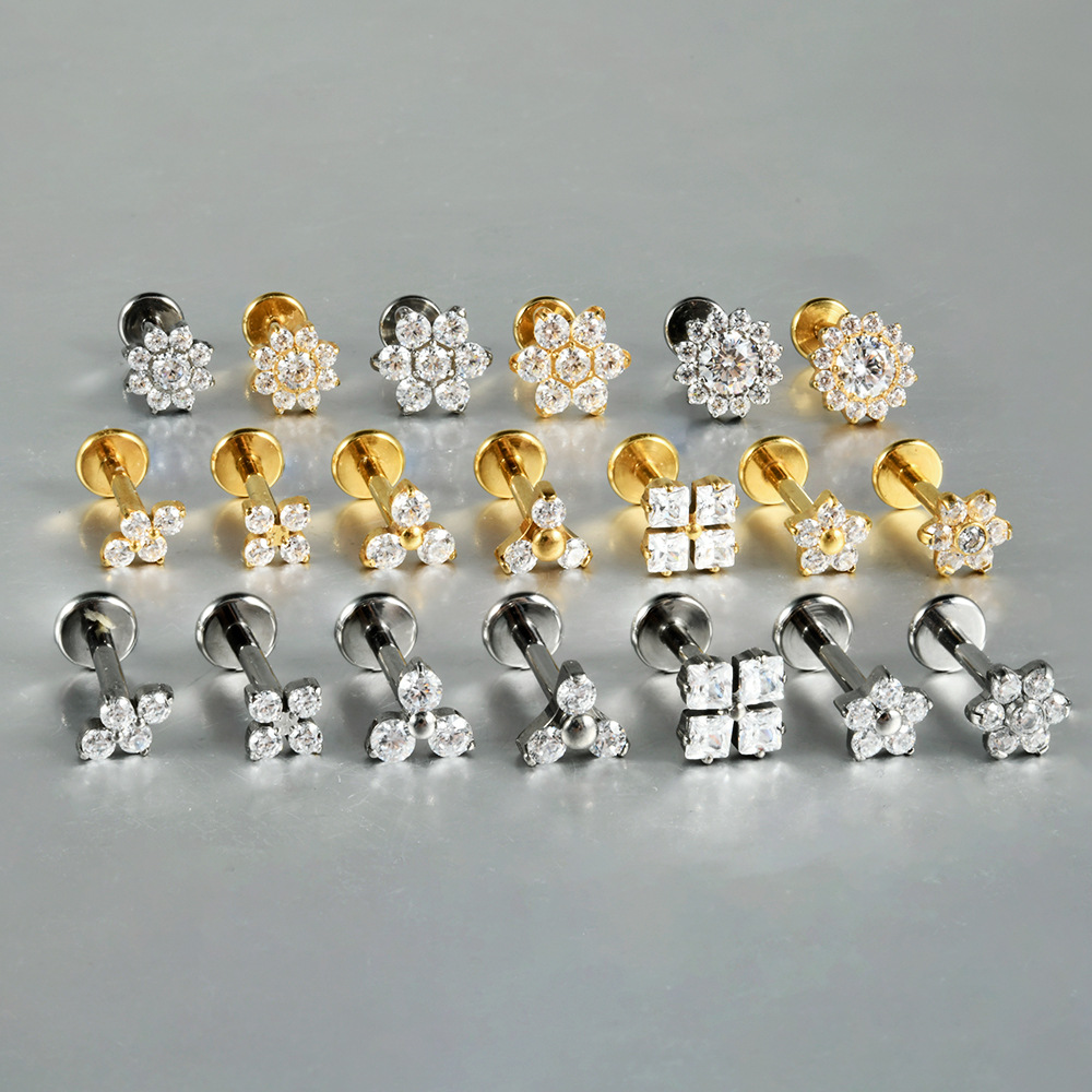 1PC ASTM F136 G23 Titanium Flo - Body Jewelry Internally Threaded reseña y precio
