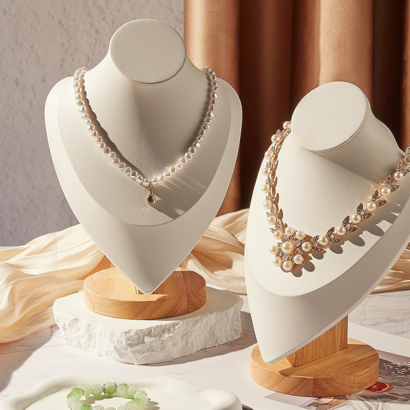 Necklace Display Stand Bamboo  - Body Jewelry Holder reseña y precio
