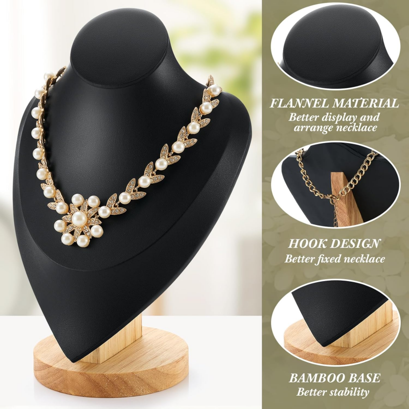 Necklace Display Stand Bamboo  - Body Jewelry Holder reseña y precio