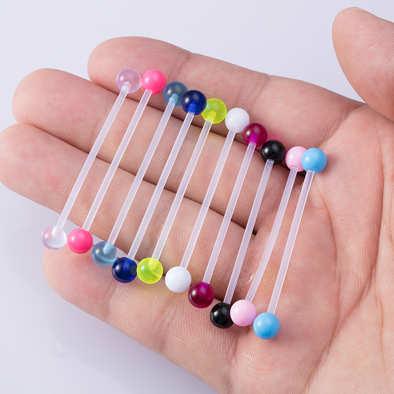 10-50pcs Acrylic Cartilage Ear - Industrial Barbell Long reseña y precio