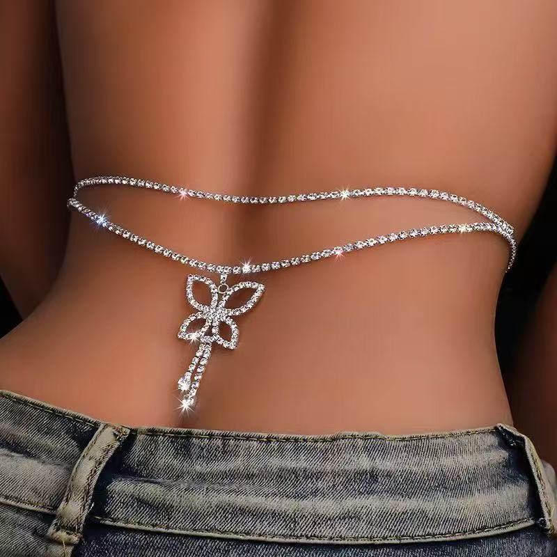 Luxury Rhinestone Double Chain - Body Jewelry Rhinestone reseña y precio