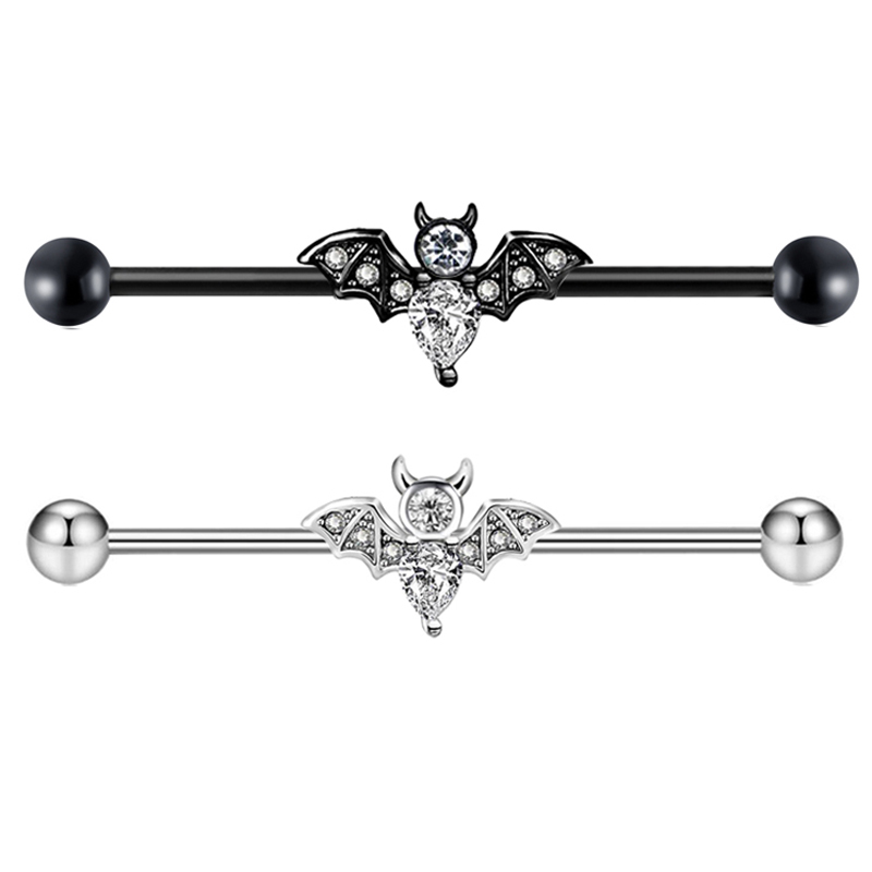 14g Stainless Steel Long Indus - Industrial Barbell Long reseña y precio