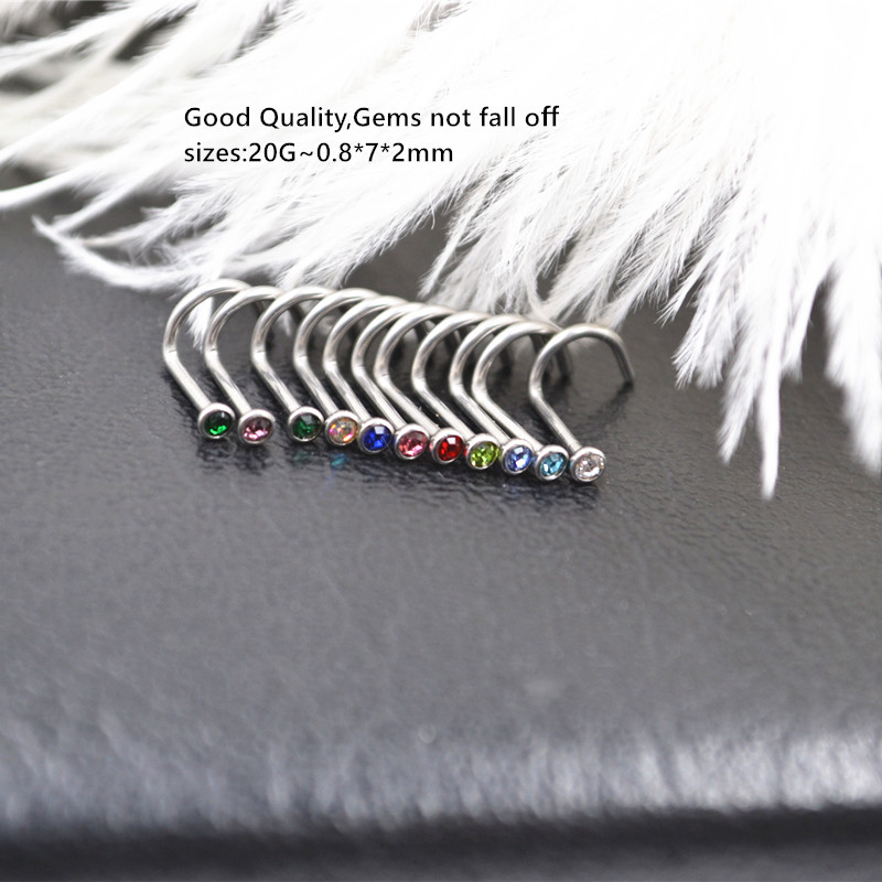 50pcs 20Gx7x2mm Gems Inside No - Body Jewelry Good Quality reseña y precio