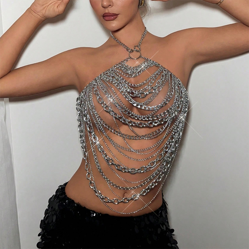 Female Festival Outfit Handmad - Body Jewelry Nipple Rings reseña y precio