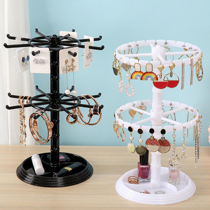 Rotating 2-Tier Jewelry and Ke - Body Jewelry Display reseña y precio