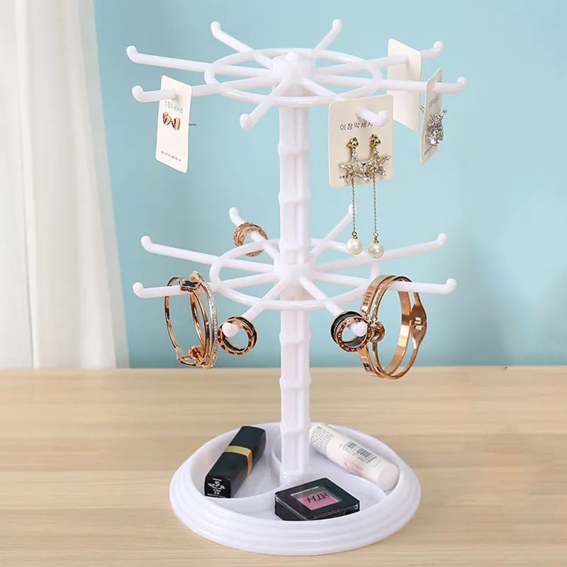Rotating 2-Tier Jewelry and Ke - Body Jewelry Display reseña y precio