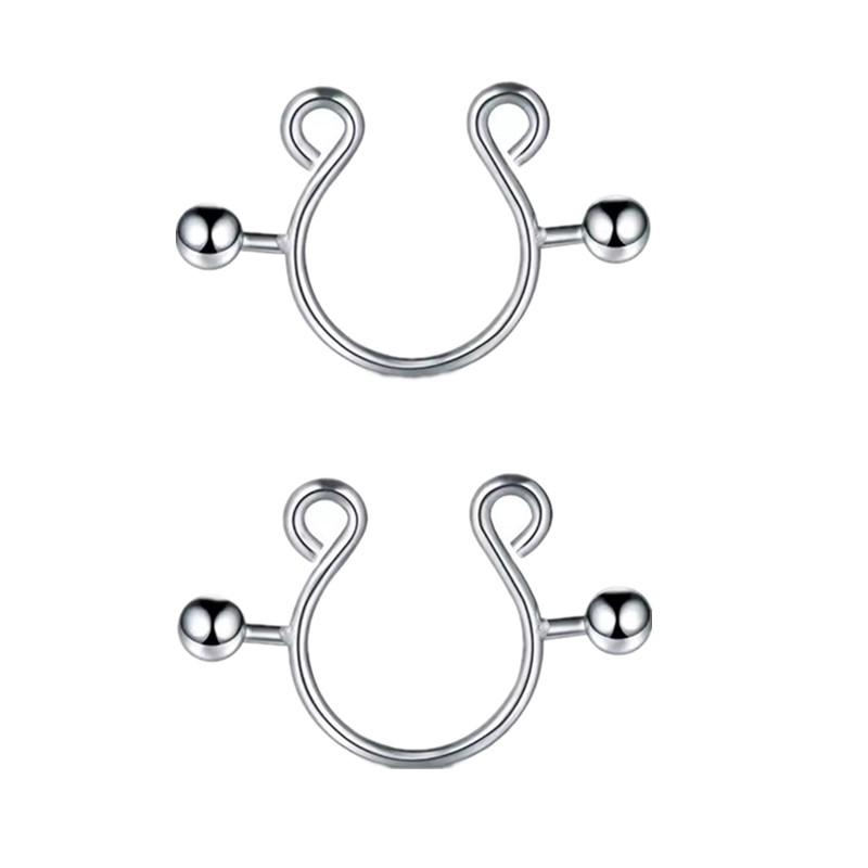【SA】2Pcs Stainless Steel Nippl - Body Jewelry Nipple Rings reseña y precio