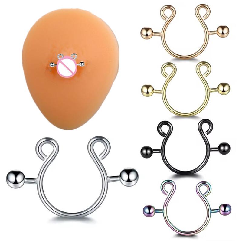 【SA】2Pcs Stainless Steel Nippl - Body Jewelry Nipple Rings reseña y precio