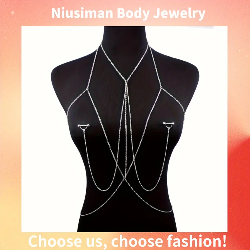1pc  Elegant & Sexy Body Chain - Body Jewelry Nipple Rings reseña y precio