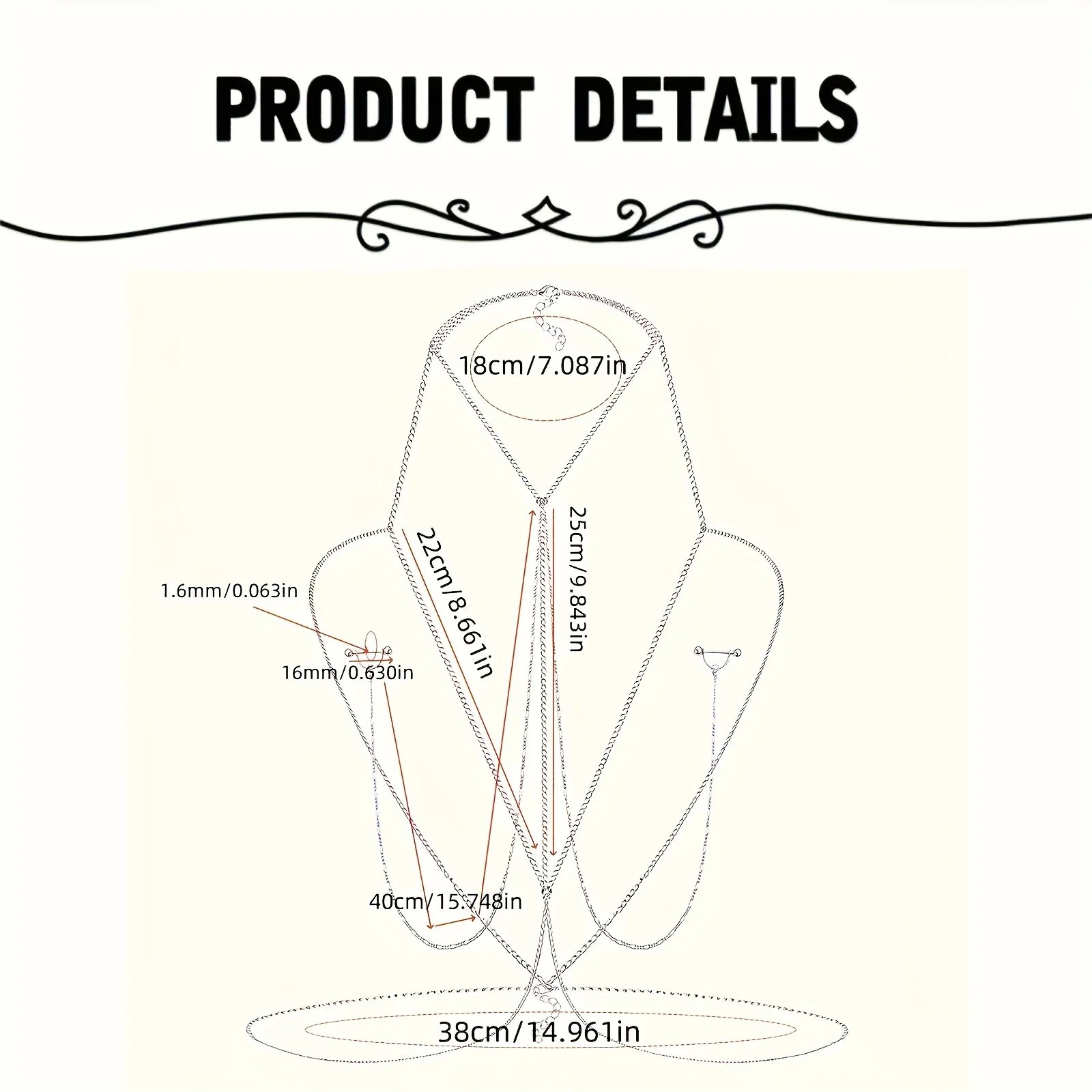 1pc  Elegant & Sexy Body Chain - Body Jewelry Nipple Rings reseña y precio