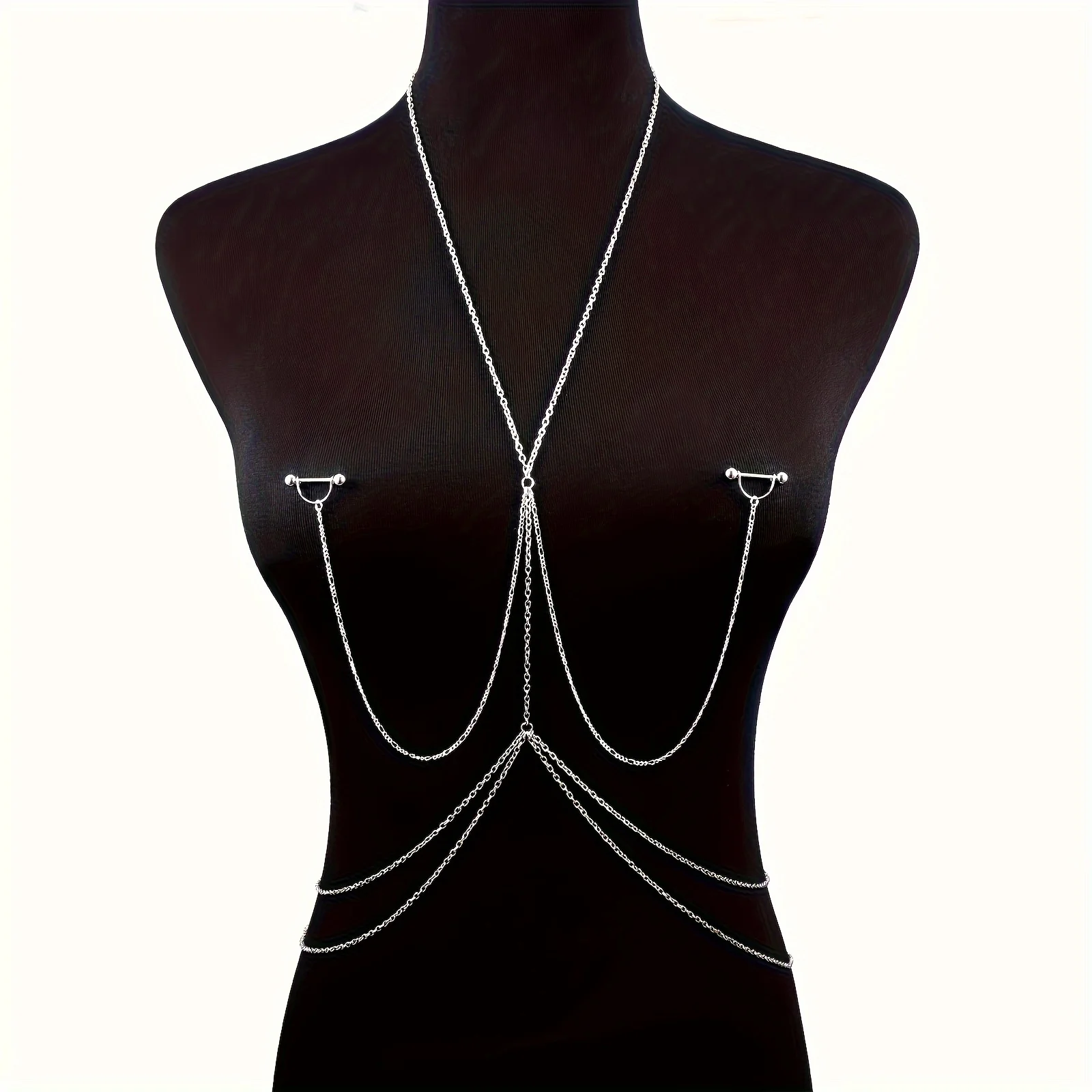 1pc  Elegant & Sexy Body Chain - Body Jewelry Nipple Rings reseña y precio