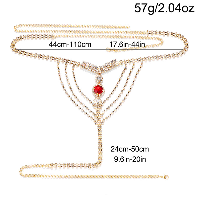 Crystal Rhinestone Body Chain  - Body Jewelry Rhinestone reseña y precio