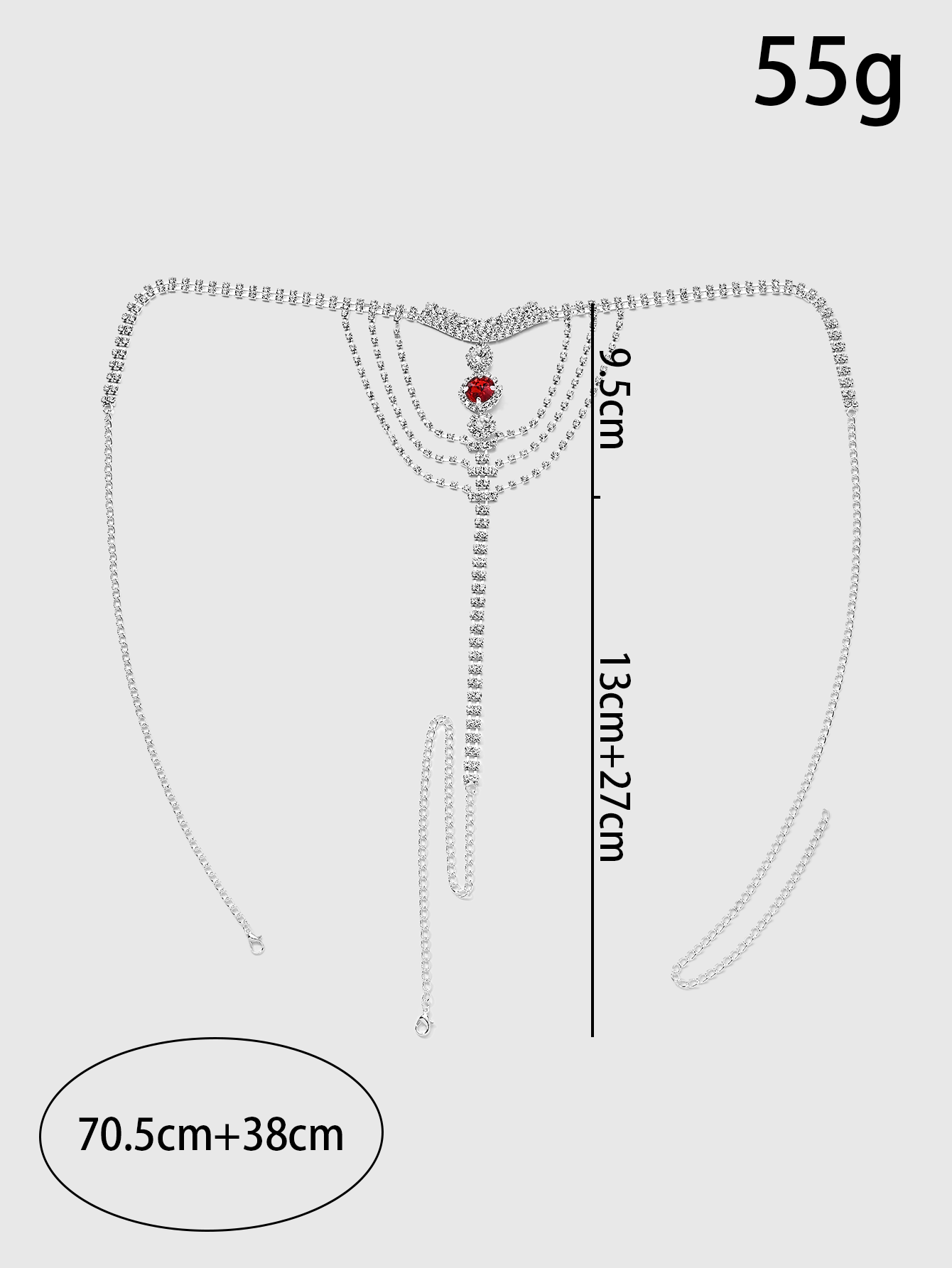 Crystal Rhinestone Body Chain  - Body Jewelry Rhinestone reseña y precio