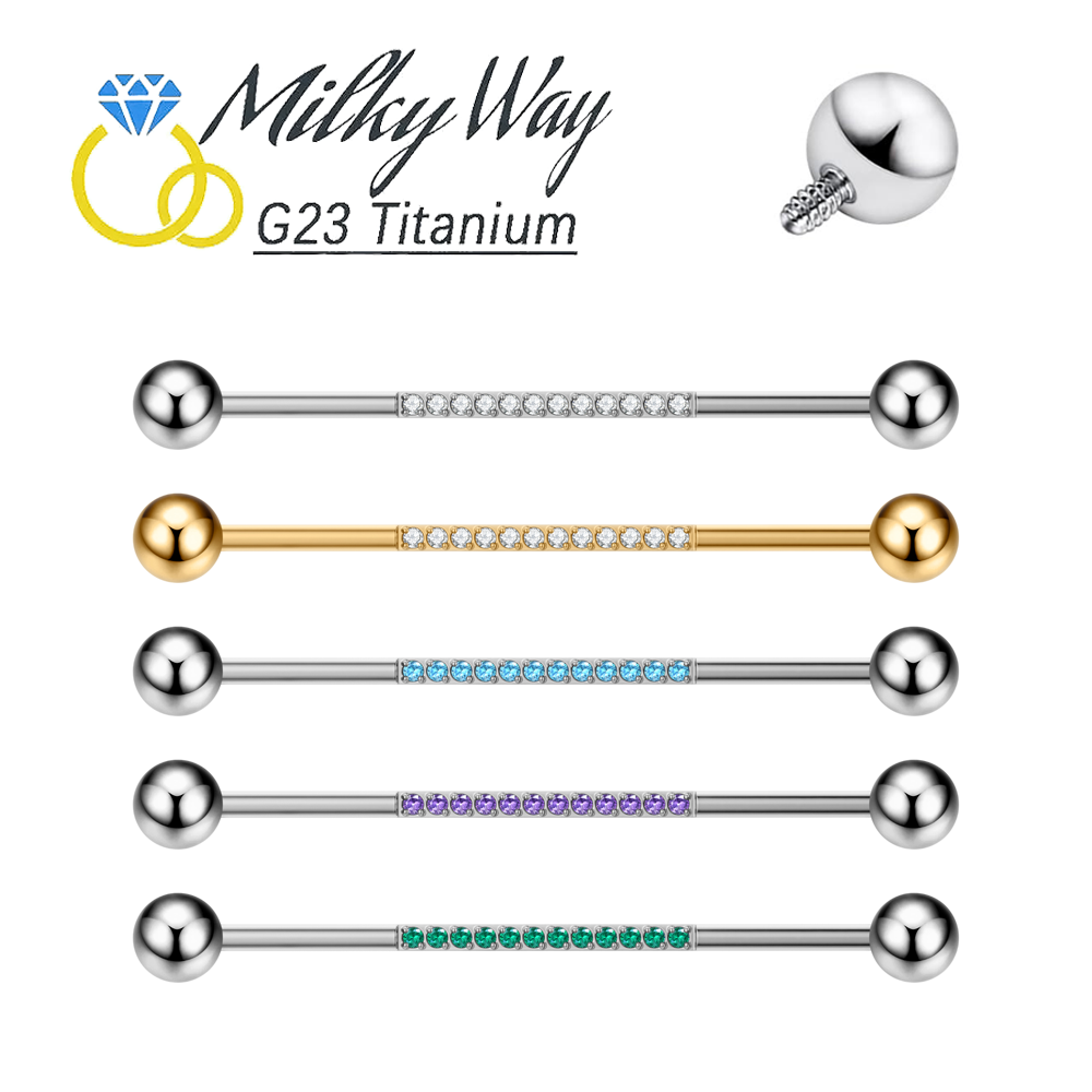 G23 Titanium Body Piercing Jew - Industrial Barbell Long reseña y precio