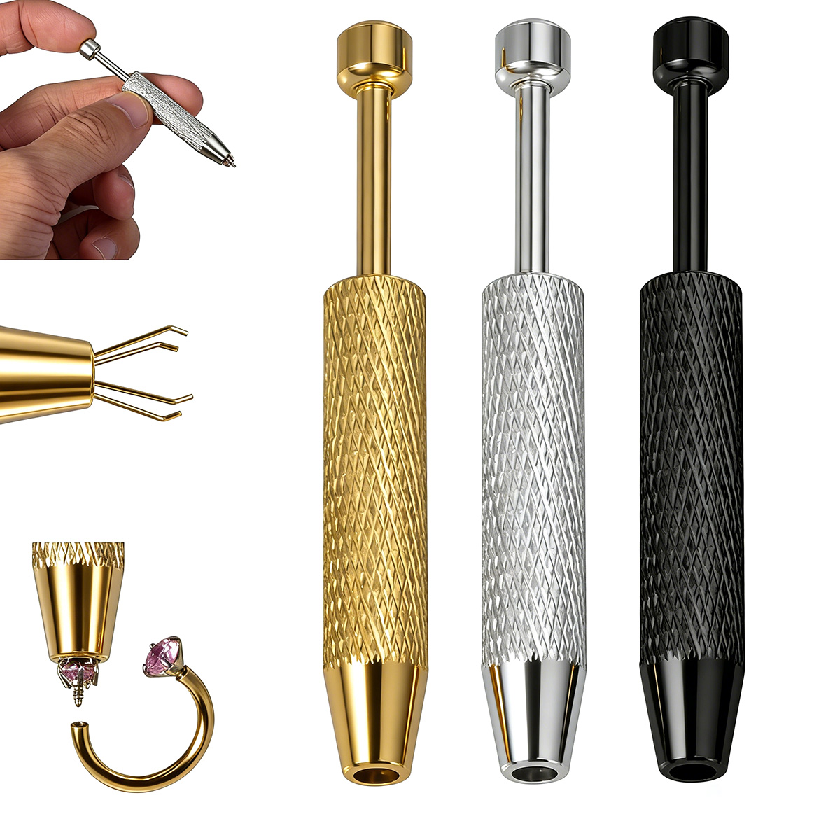 1/3pcs 4 Claws Ball Bead Holde - Body Jewelry Holder reseña y precio