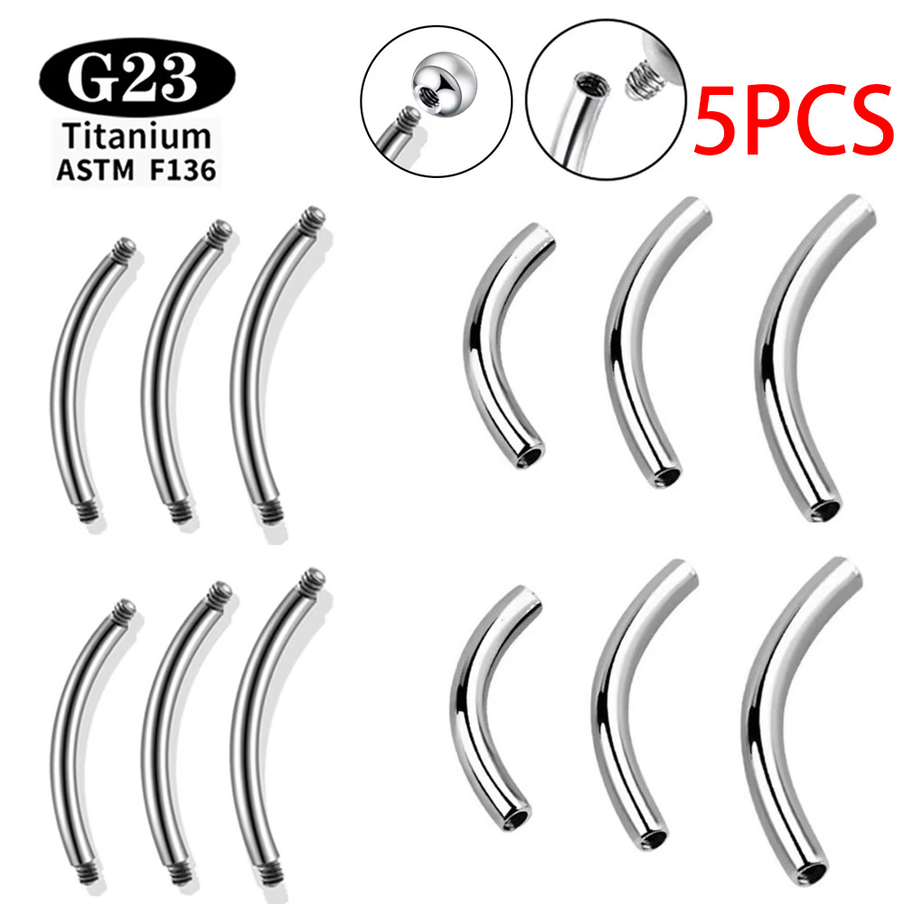 5 Pcs/Lot ASTM F136 Titanium I - Body Jewelry Internally Threaded reseña y precio