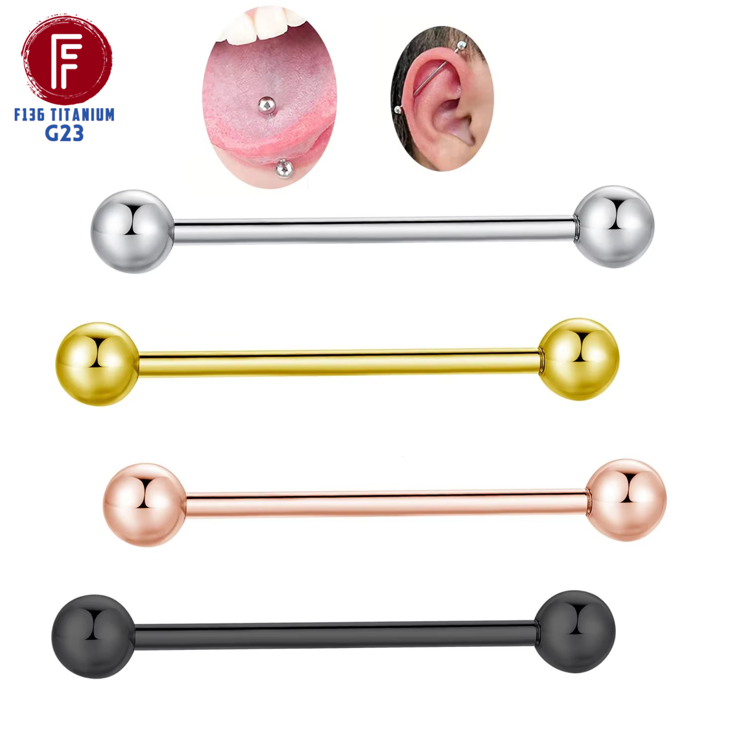 ASTM F136 Titanium Piercing Ba - Body Jewelry Nipple Rings reseña y precio