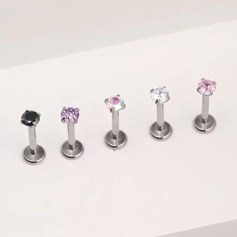 1Pcs G23 Titanium Piercing CZ  - Body Jewelry Internally Threaded reseña y precio