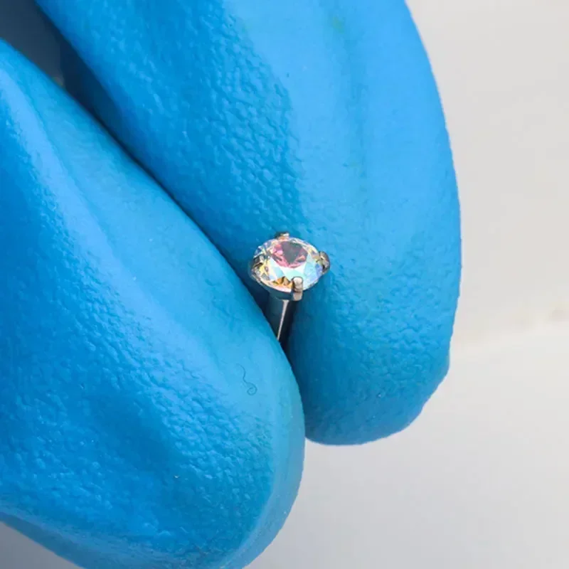 1Pcs G23 Titanium Piercing CZ  - Body Jewelry Internally Threaded reseña y precio