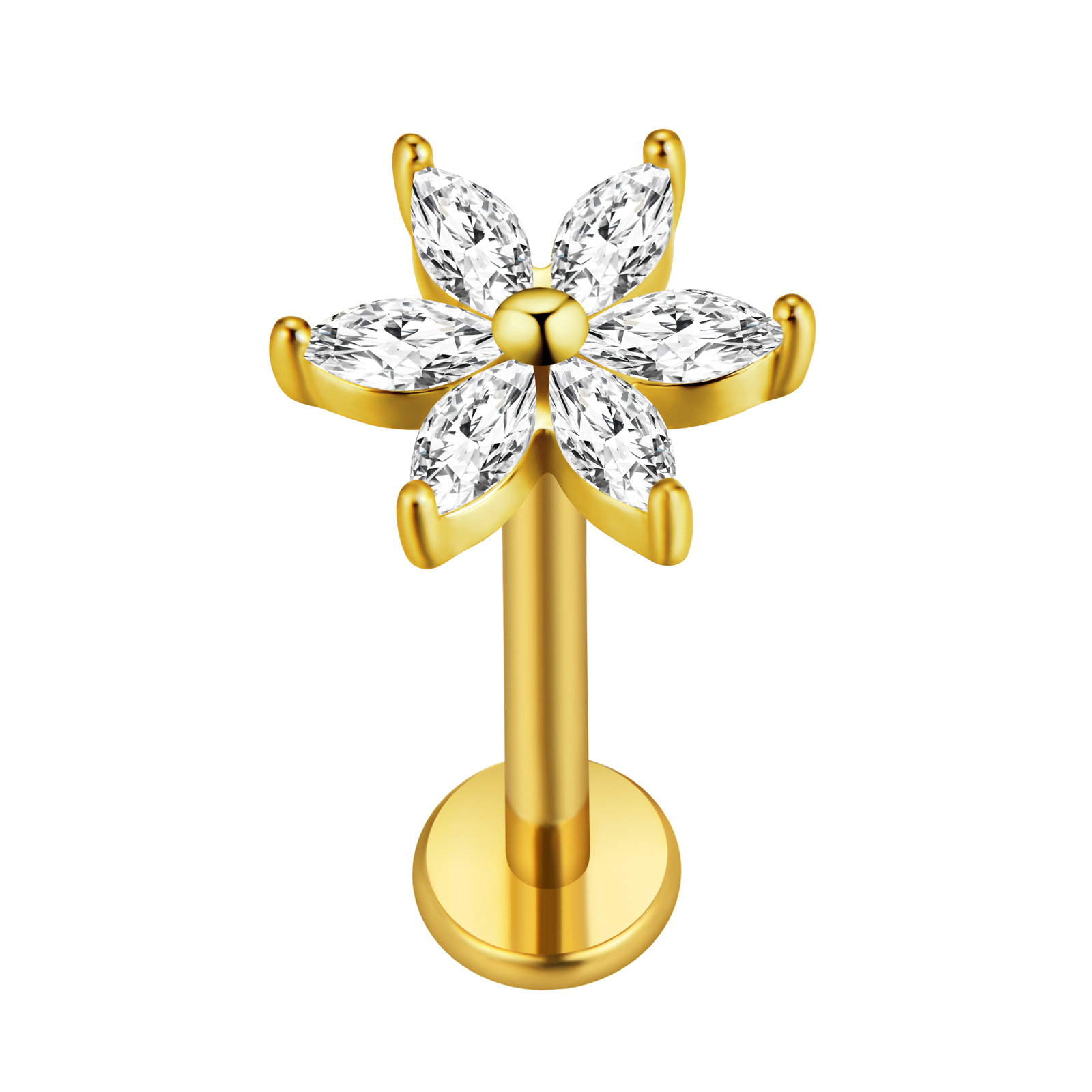Maple Leaf Labret Piercing Sta - Body Jewelry Internally Threaded reseña y precio