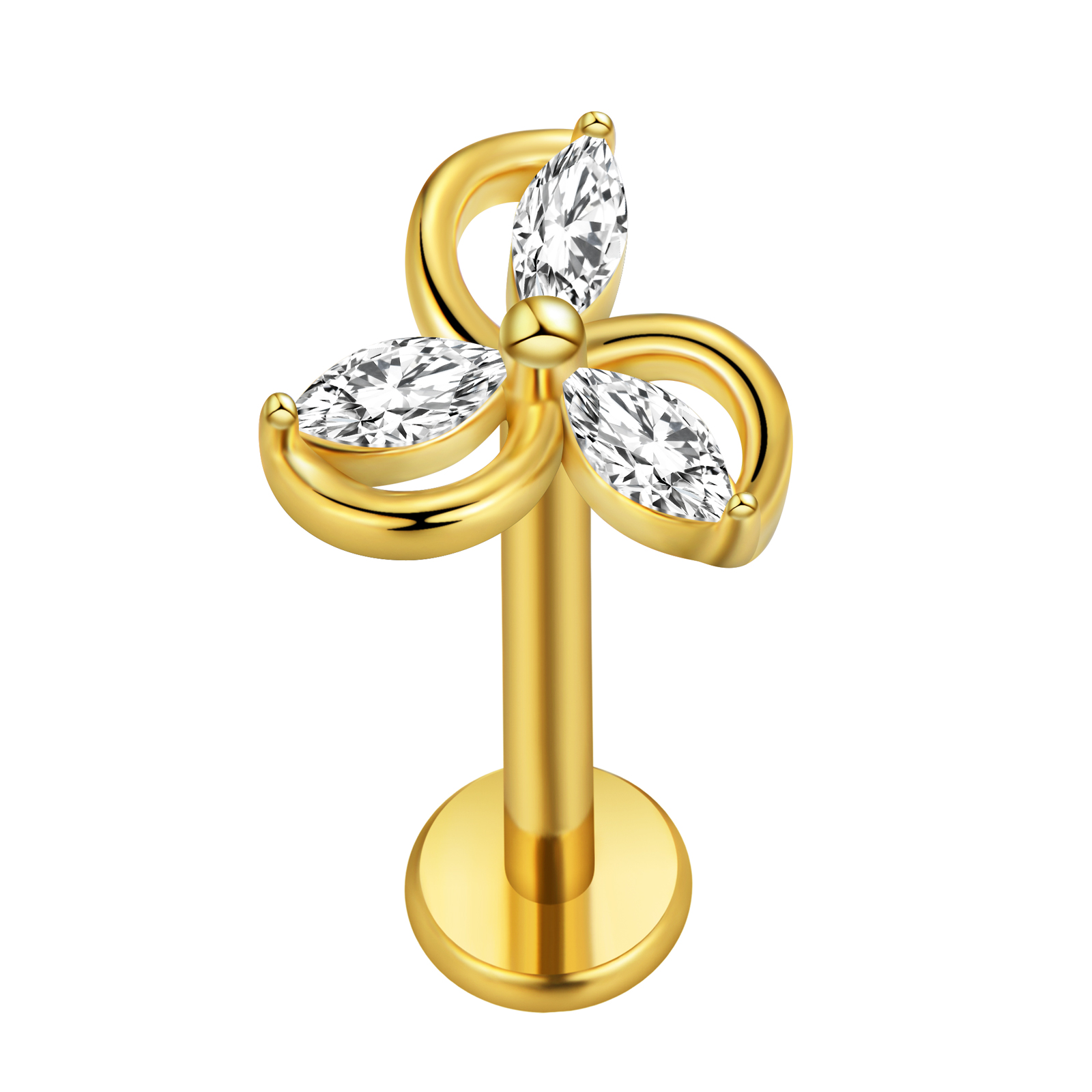 Maple Leaf Labret Piercing Sta - Body Jewelry Internally Threaded reseña y precio