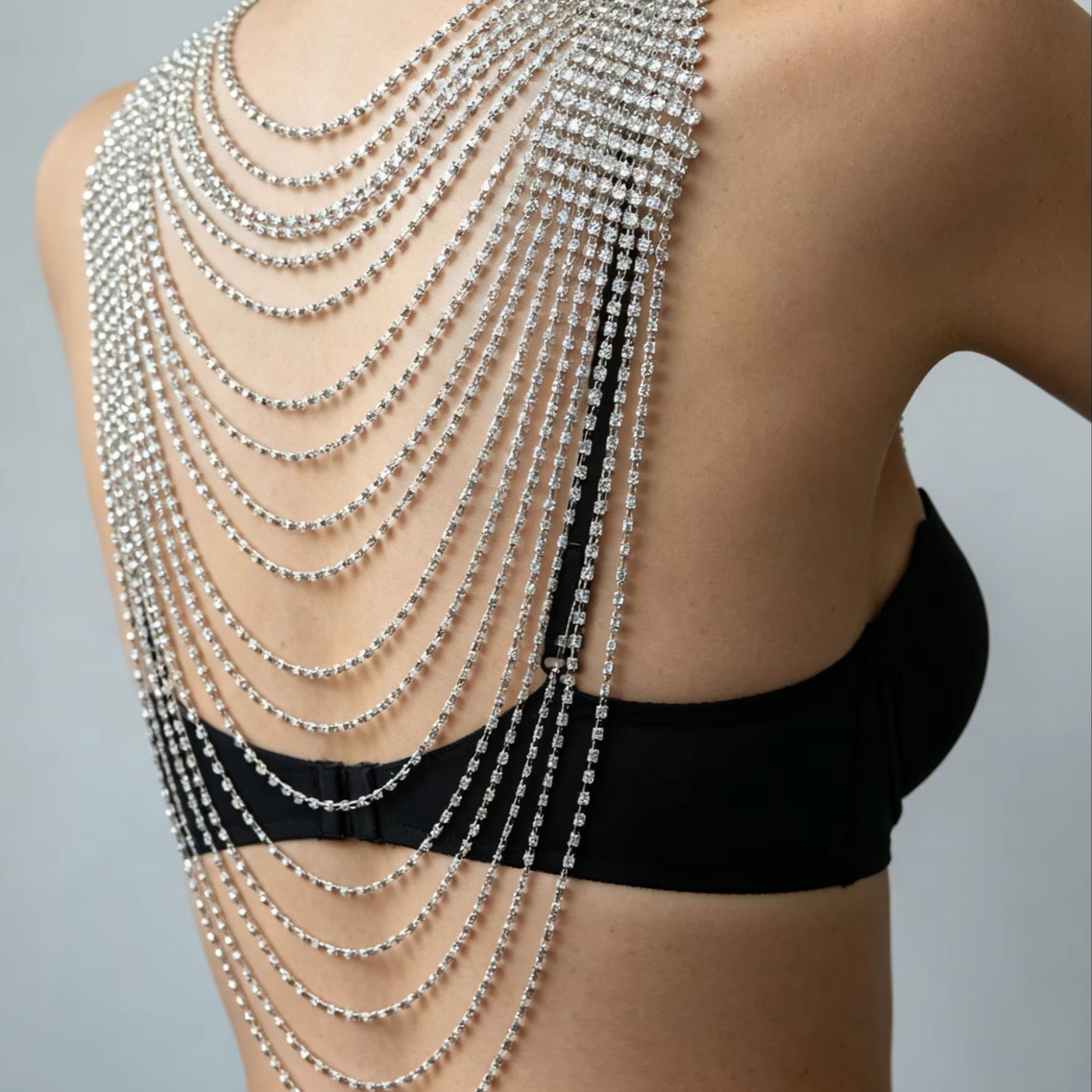 Stylish Multi-Layer Body Chain - Body Jewelry Rhinestone reseña y precio