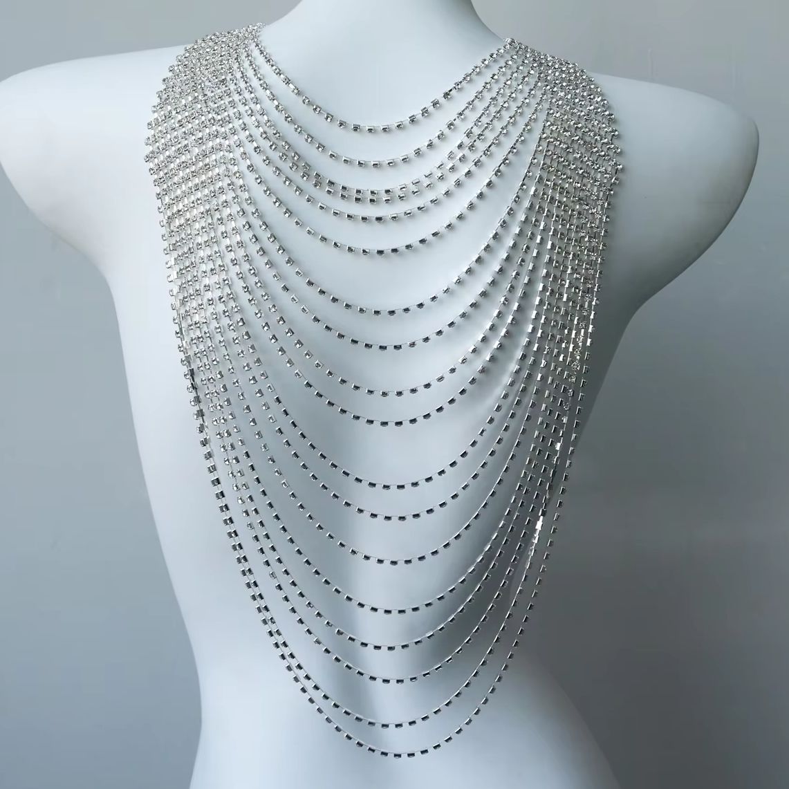 Stylish Multi-Layer Body Chain - Body Jewelry Rhinestone reseña y precio