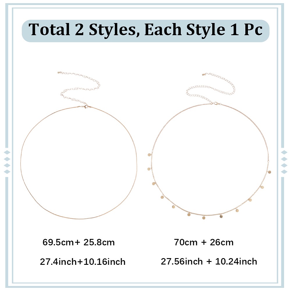 2Pcs Iron Waist Body Chain Bik - Body Jewelry Usa reseña y precio