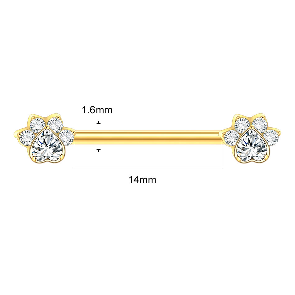1Pc Titanium Flower Nipple Pie - Body Jewelry Nipple Rings reseña y precio
