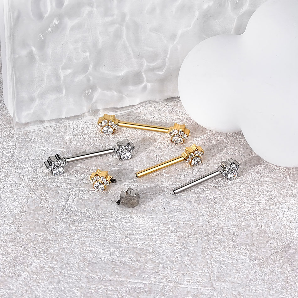 1Pc Titanium Flower Nipple Pie - Body Jewelry Nipple Rings reseña y precio