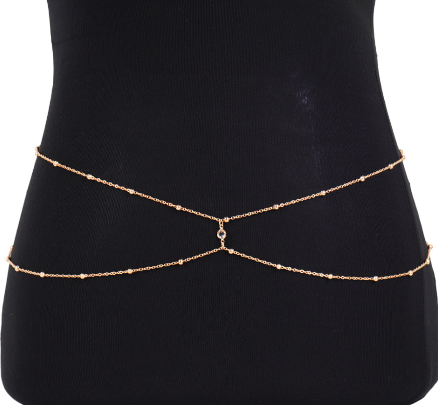 Clear Rhinestone Beaded Belly  - Body Jewelry Rhinestone reseña y precio