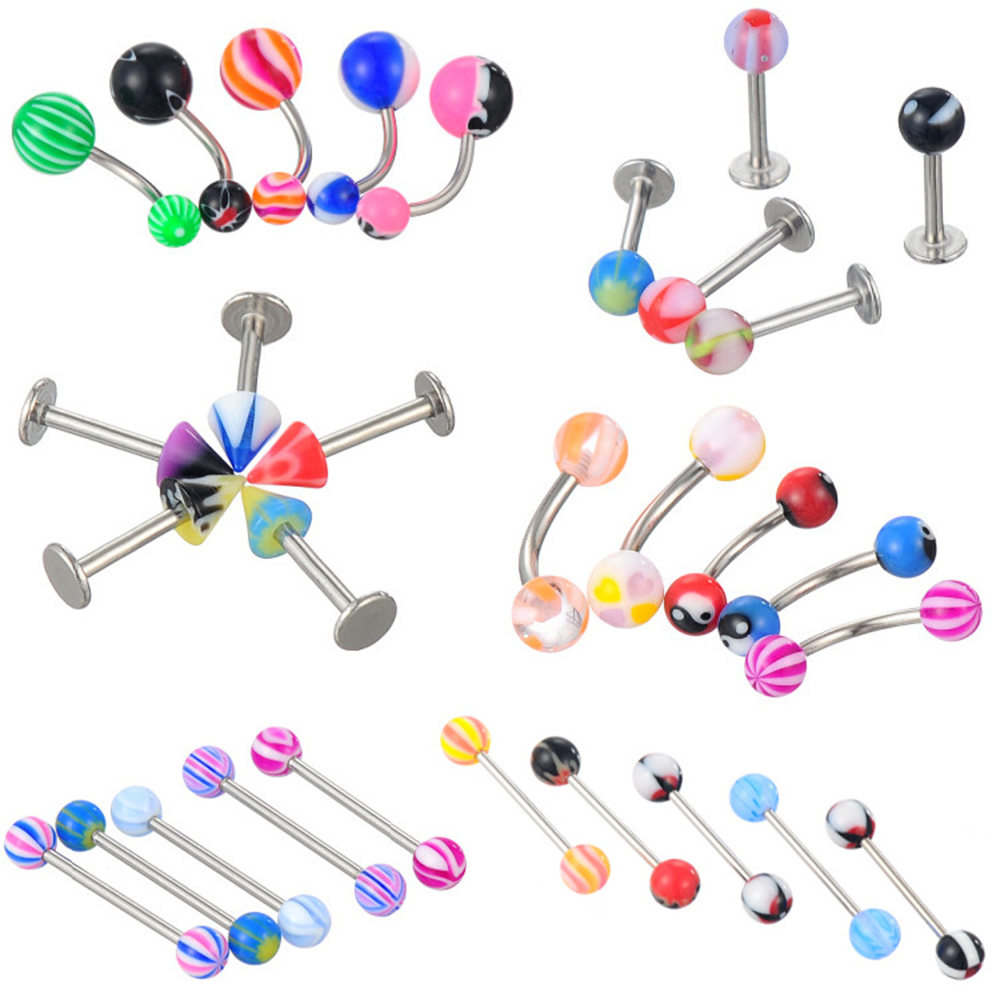 110pcs Mixed Lip Eyebrow Belly - Body Jewelry Nipple Rings reseña y precio