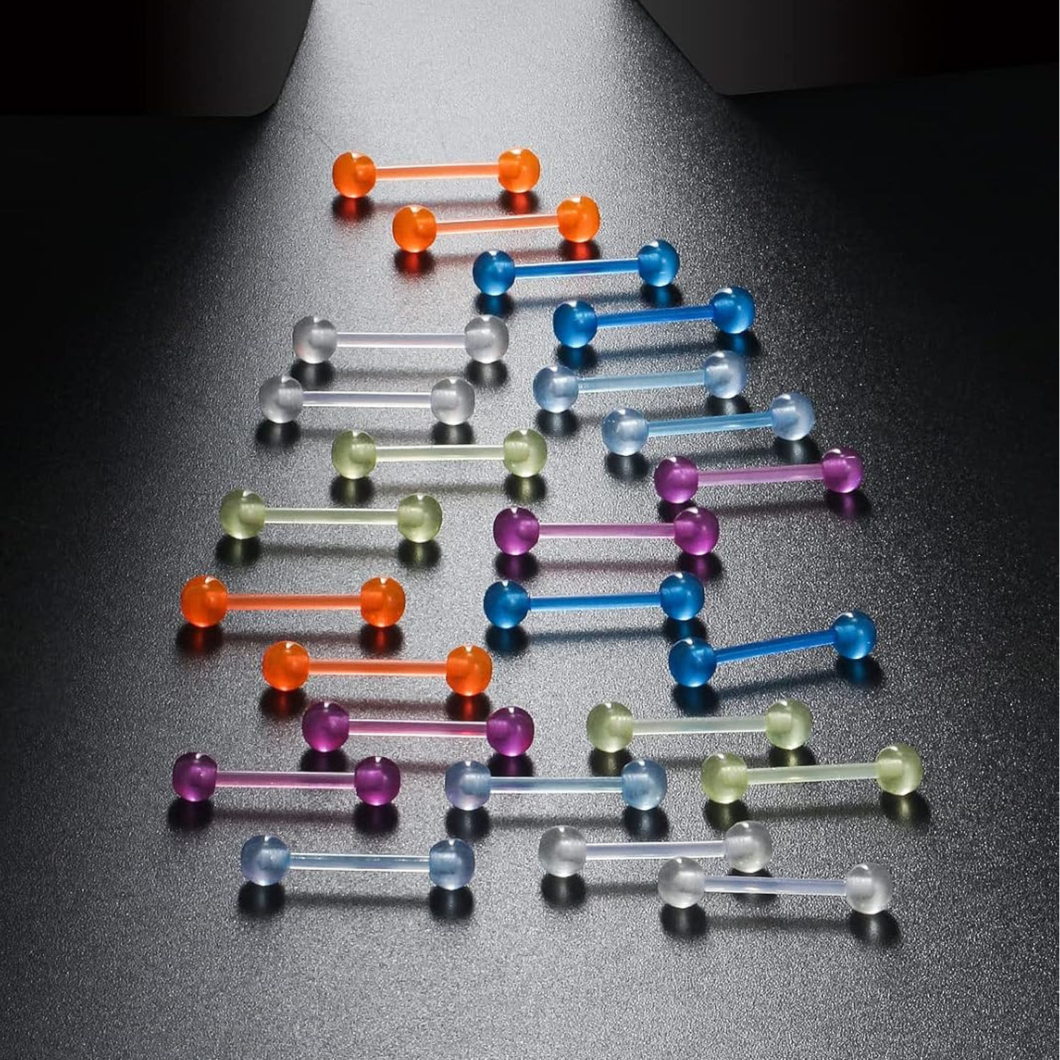 12PCS/24PCS 14G 16mm Glow in D - Body Jewelry Nipple Rings reseña y precio