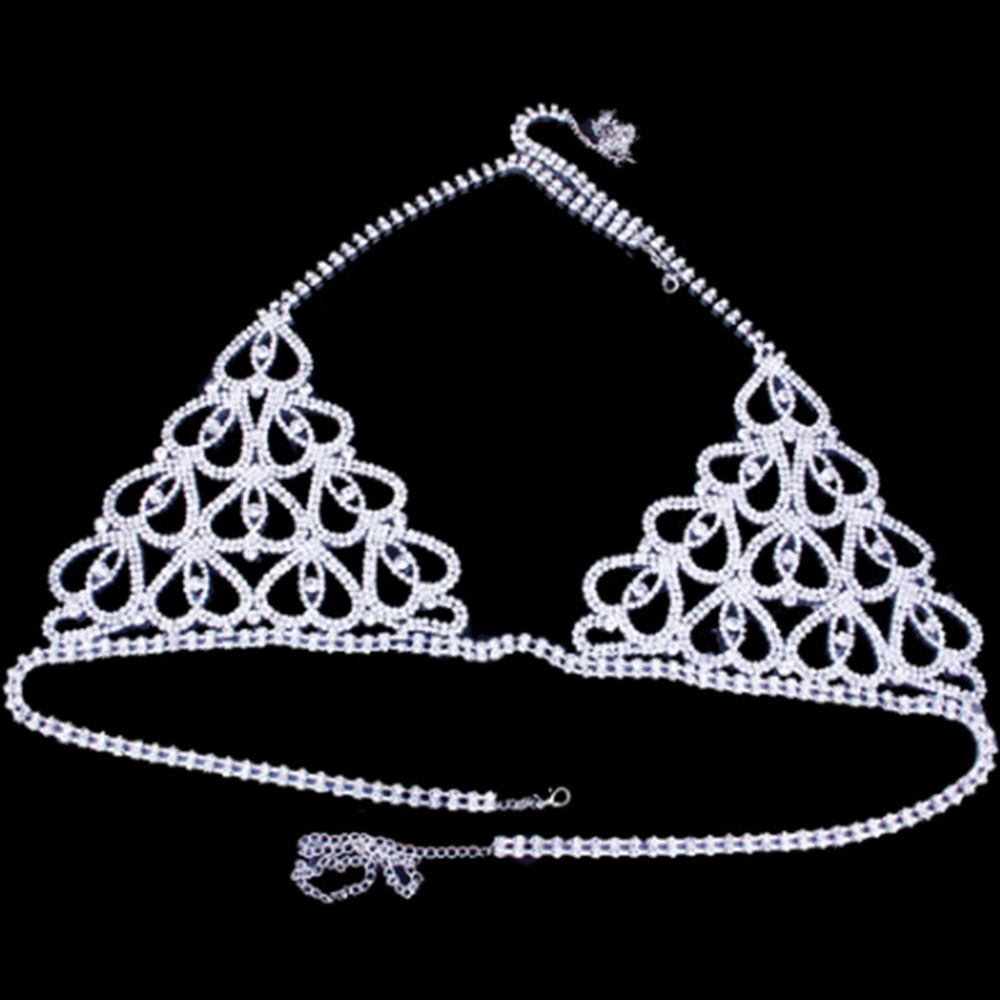 Fashion Rhinestone Heart Bra T - Body Jewelry Retainers reseña y precio