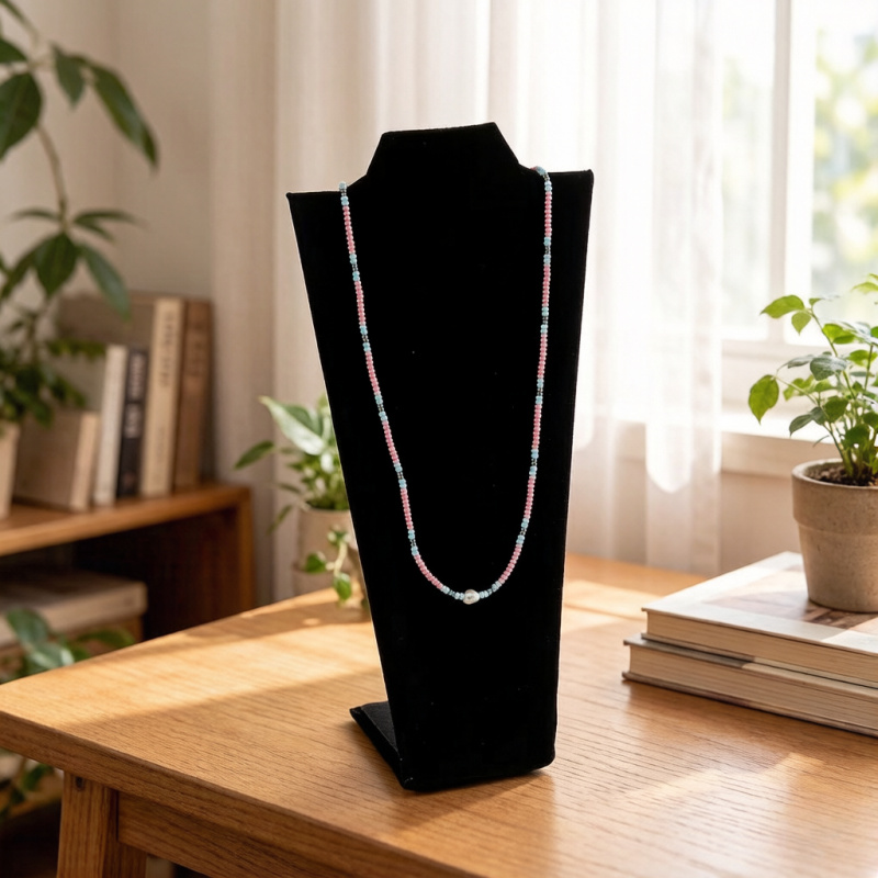 Velvet Necklace Display Stand, - Body Jewelry Holder reseña y precio