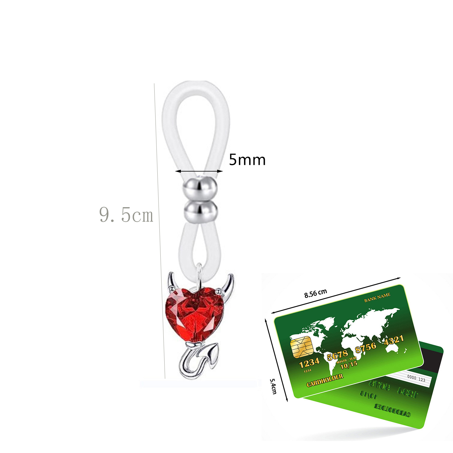 Alloy Silicone Butterfly Heart - Body Jewelry Nipple Rings reseña y precio